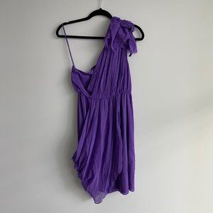 ALICE + OLIVIE Purple Chiffon Dress